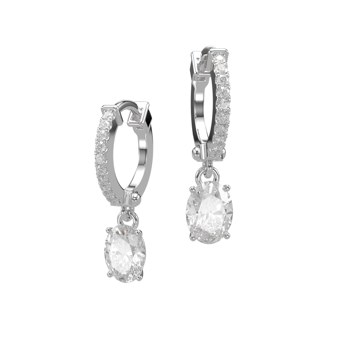 Oval Diamond Drops