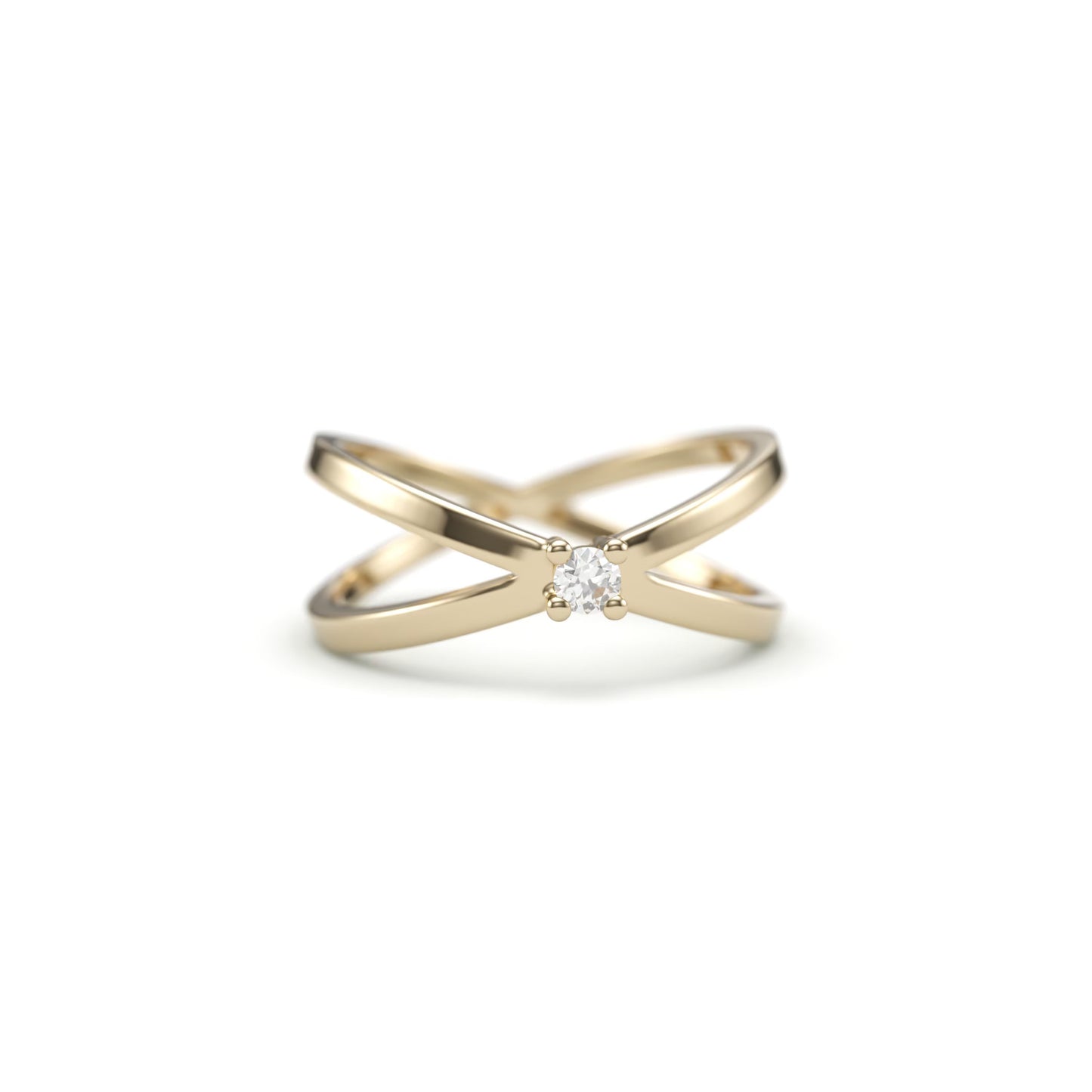 Criss Cross Diamond Stack Ring