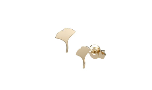 Poplar Leaf Silhouettes Studs