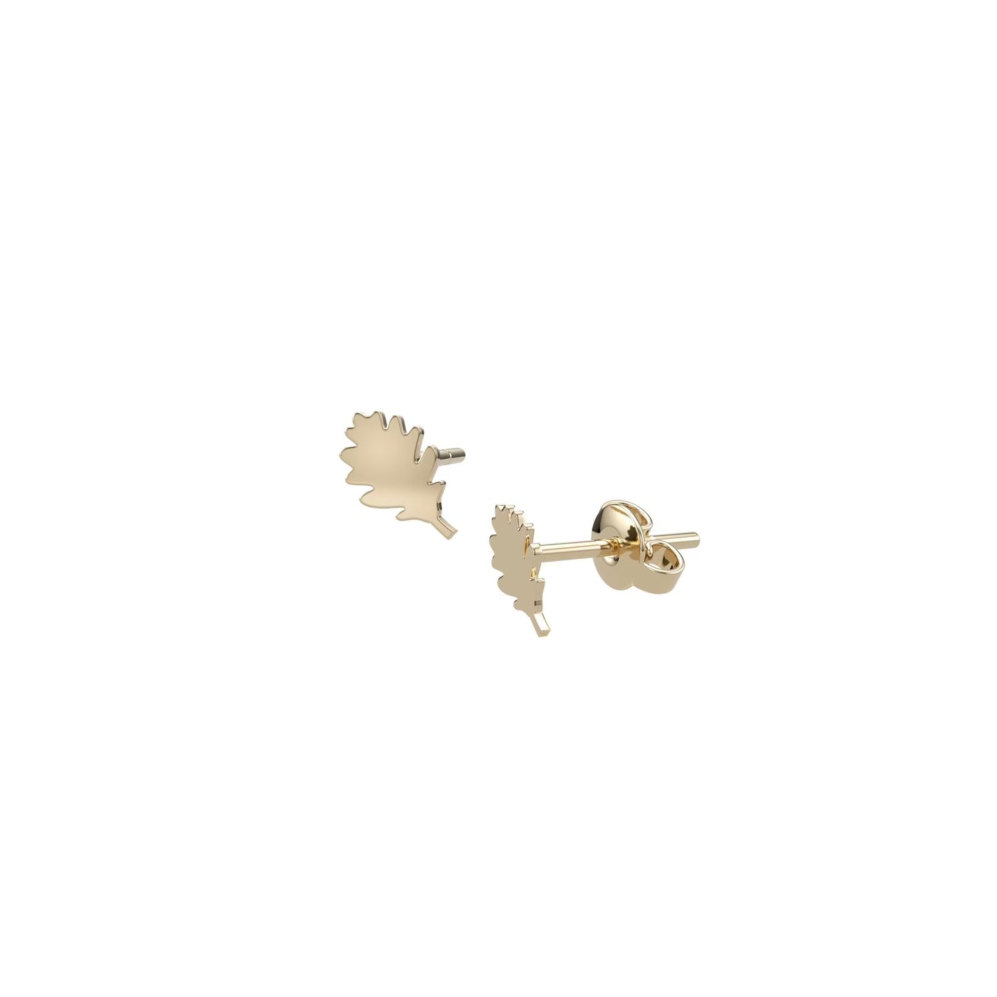 Oak Leaf Silhouettes Studs