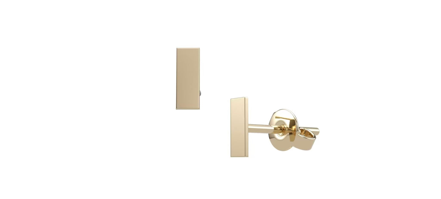 Rectangle Silhouettes Studs