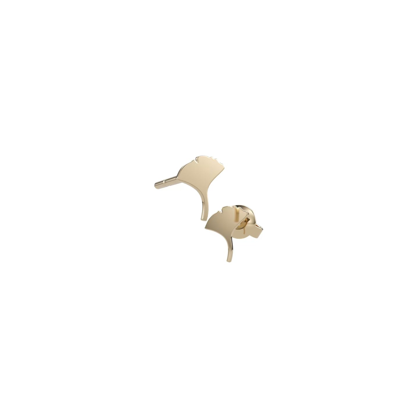 Poplar Leaf Silhouettes Studs