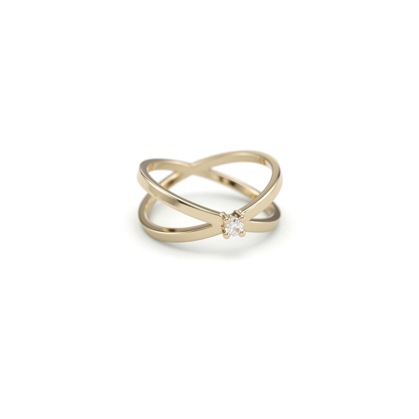 Criss Cross Diamond Stack Ring