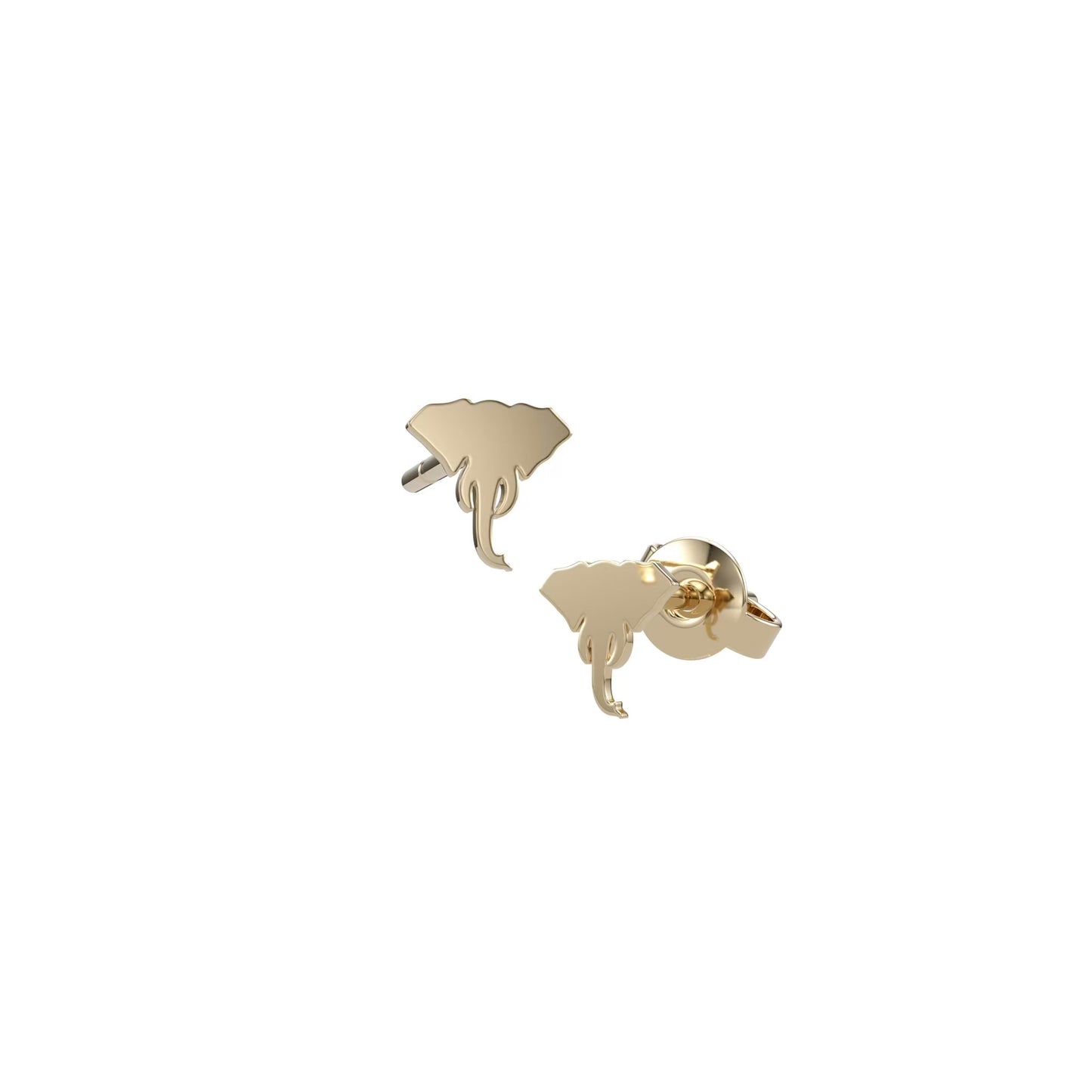 Elephant Head Silhouettes Studs
