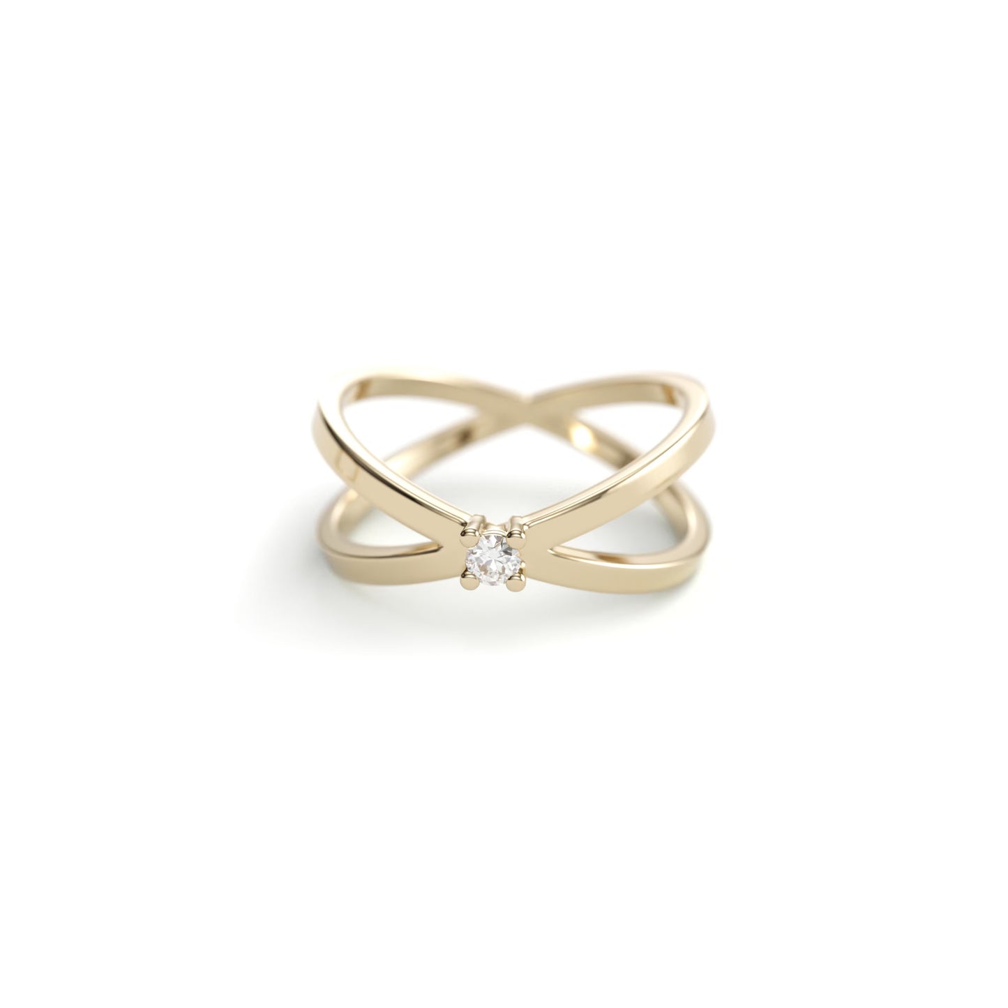Criss Cross Diamond Stack Ring