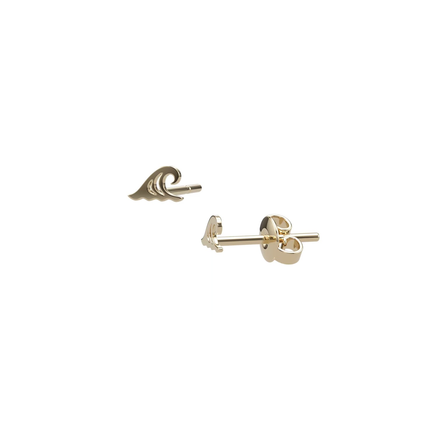 Wave Silhouette Studs
