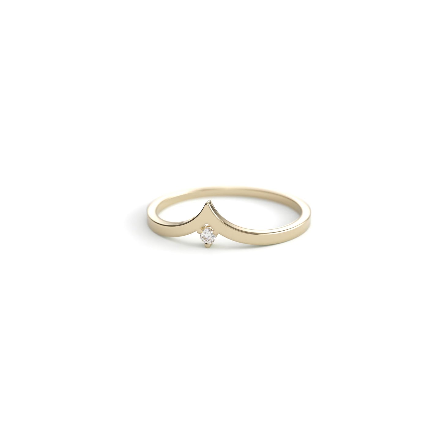 Diamond V Stack Ring