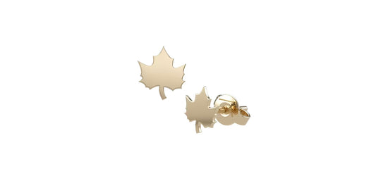 Maple Leaf Silhouettes Studs
