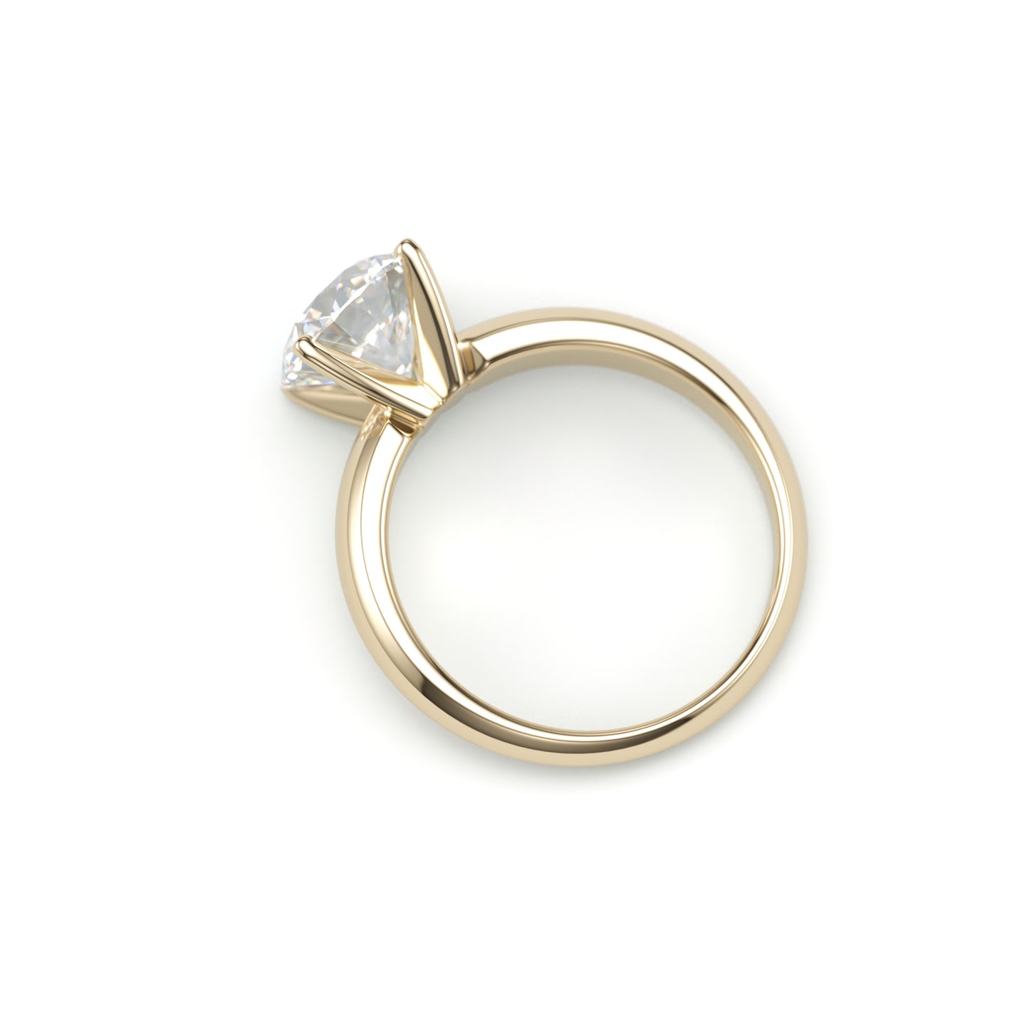 Classic Knife edge Solitaire Engagement Ring. 4 Prong