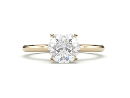 Classic Round Solitaire Engagement Ring.