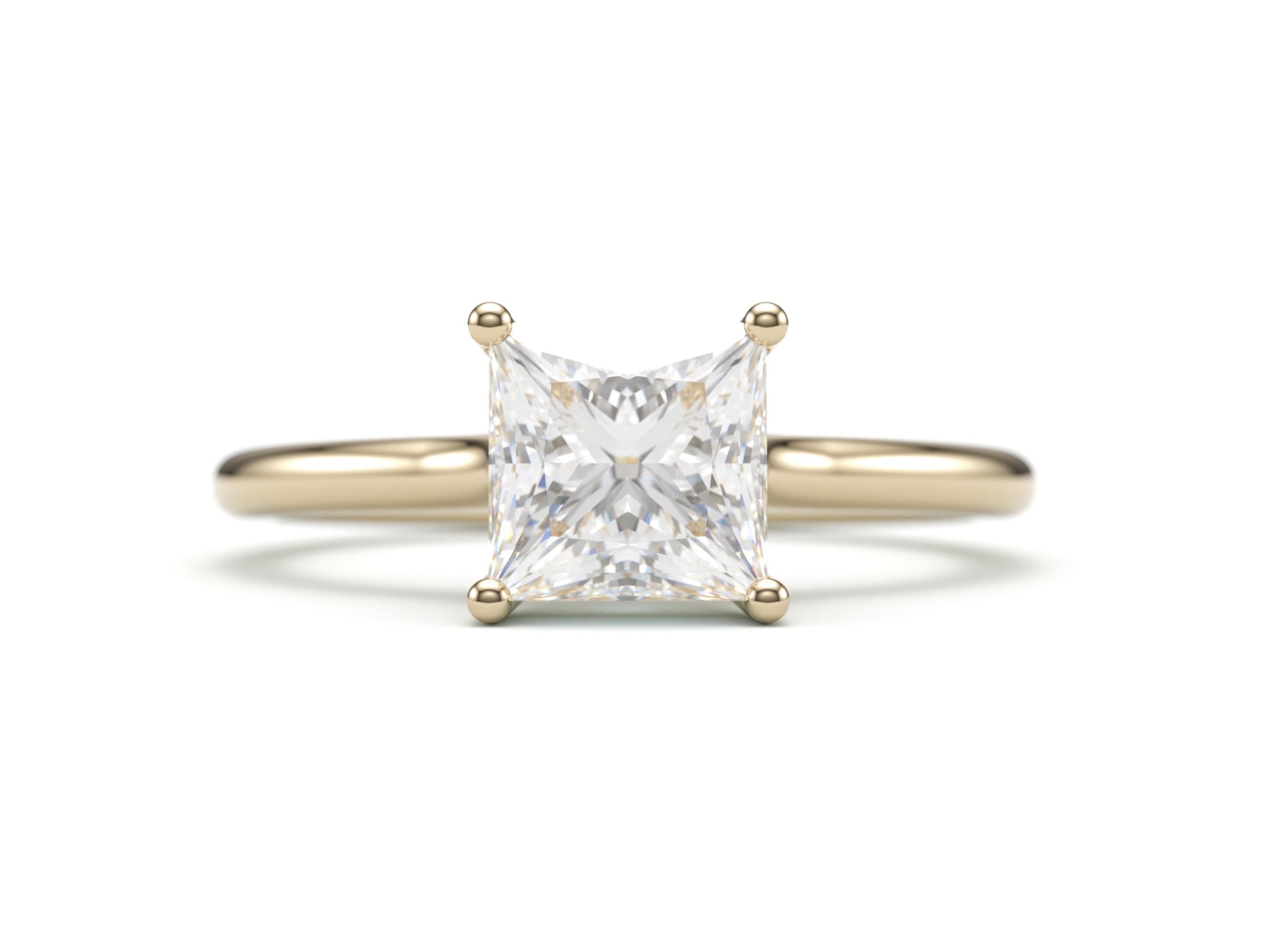 offering store Classic Princess Solitaire Engagement Ring Michael Hogan Jewelry