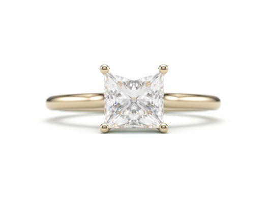 Classic Princess Solitaire Engagement Ring.