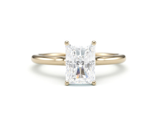 Classic Radiant Solitaire Engagement Ring.