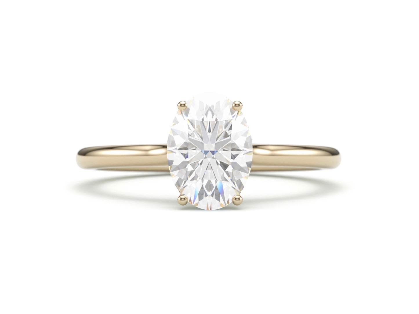 Classic Oval Solitaire Engagement Ring.