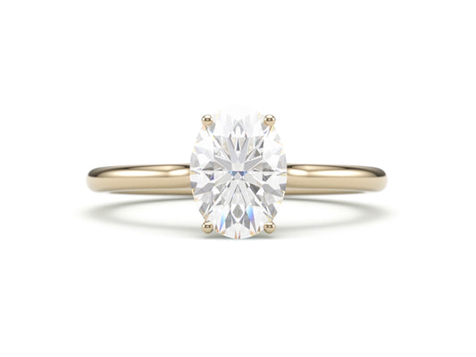Classic Oval Solitaire Engagement Ring.
