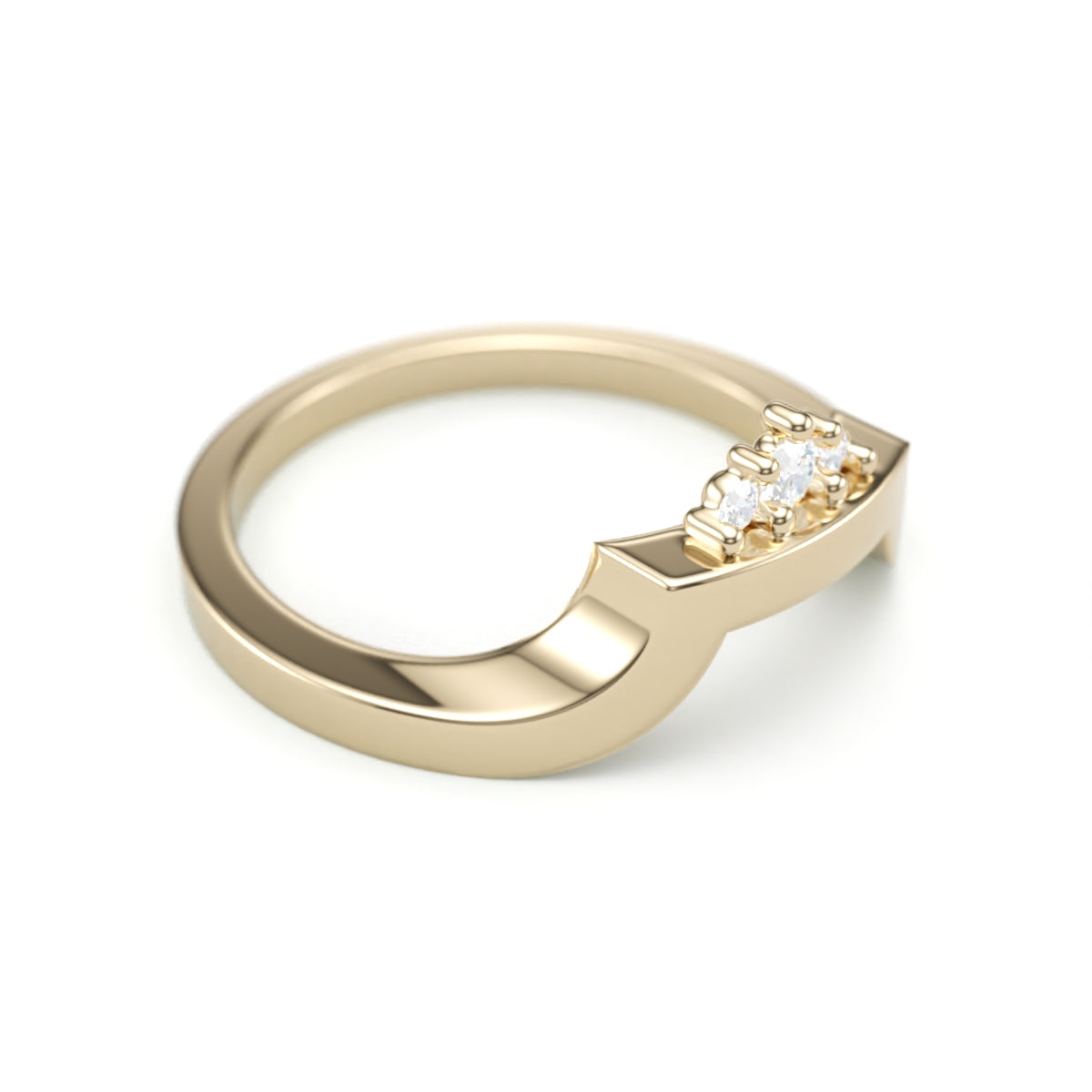 Platform Tiara Diamond Top Wedding Band. 1.8 mm