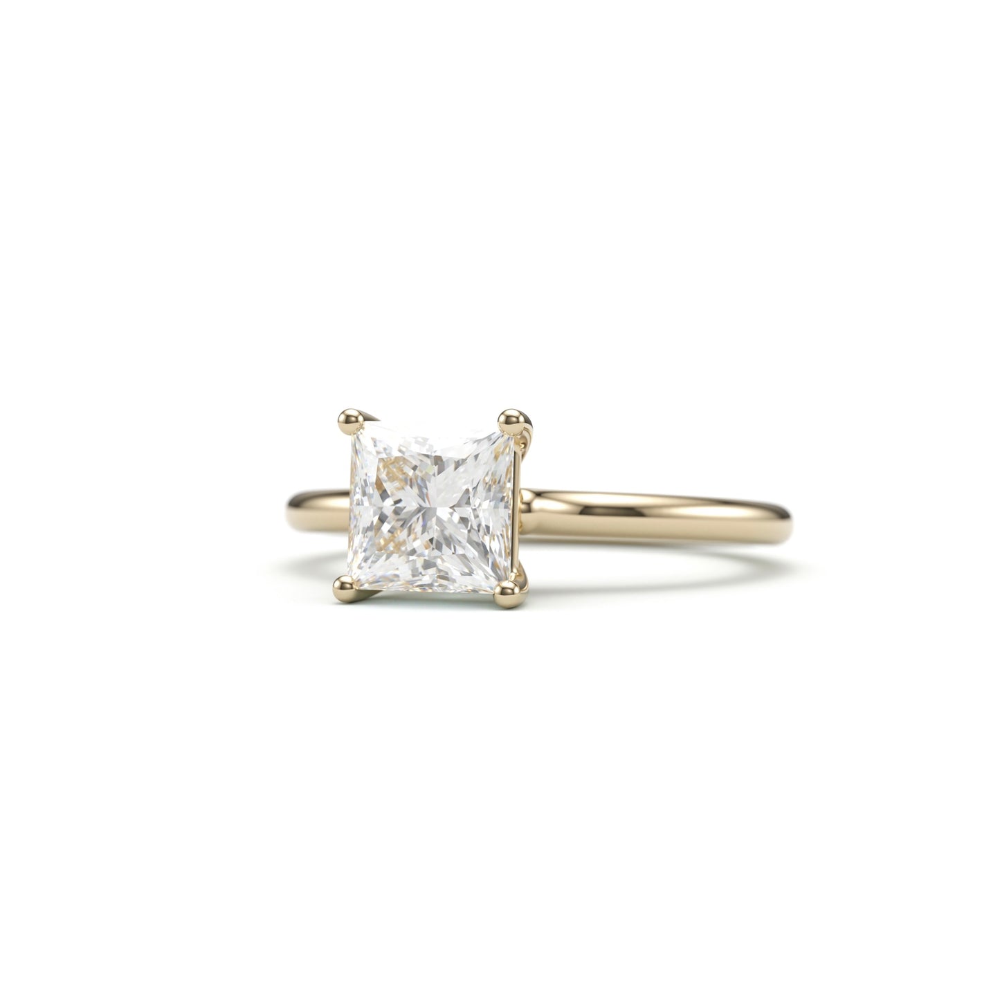 Classic Princess Solitaire Engagement Ring.