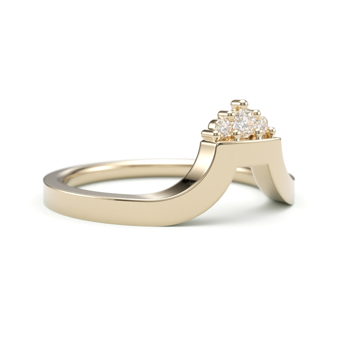 Royal Tiara Diamond Top Wedding Band. 1.8 mm