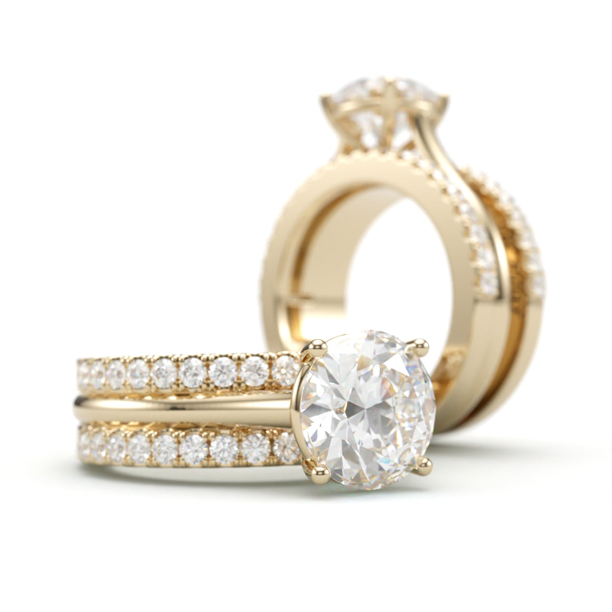 Personal Message Ring Gold Band.