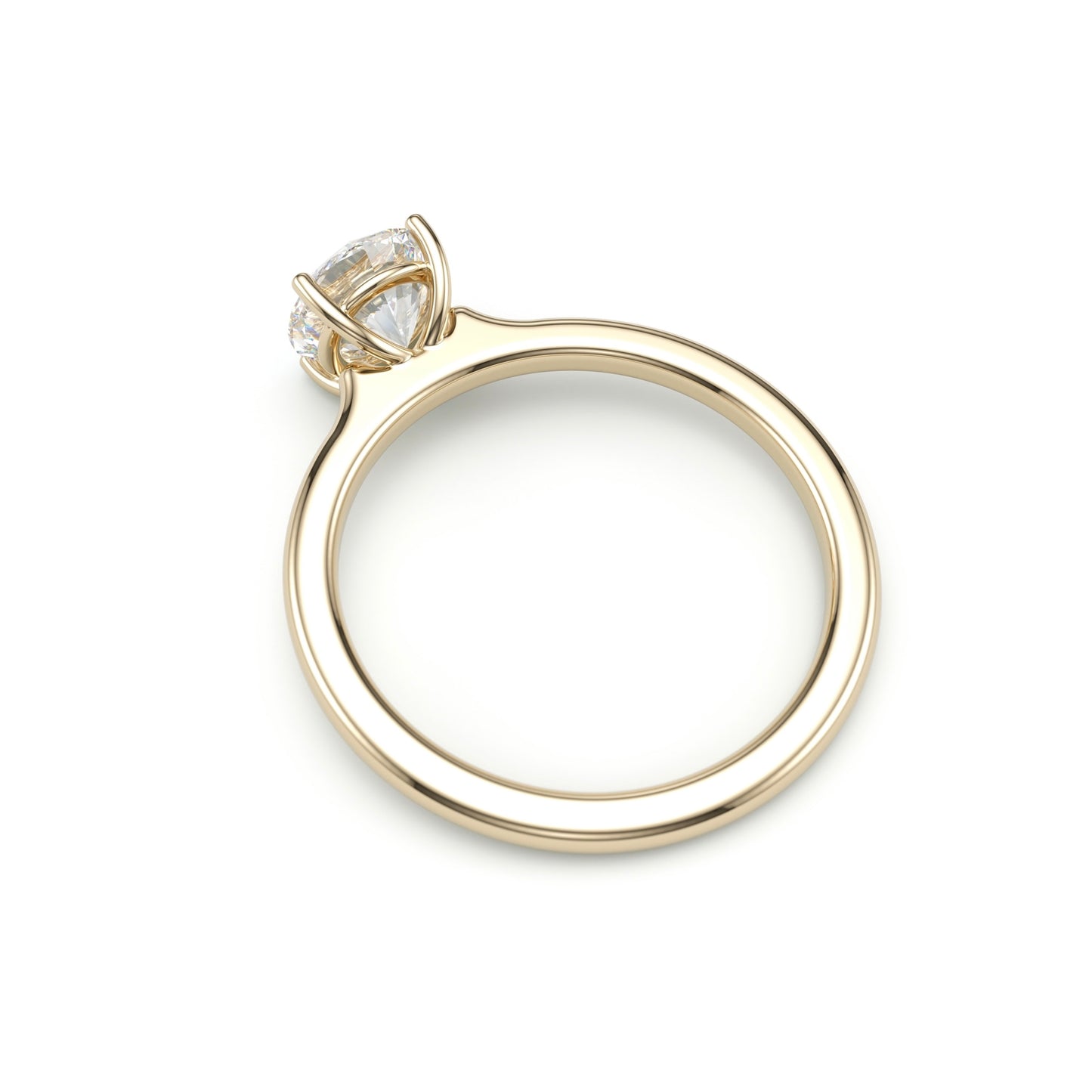 Classic Round Solitaire Engagement Ring.