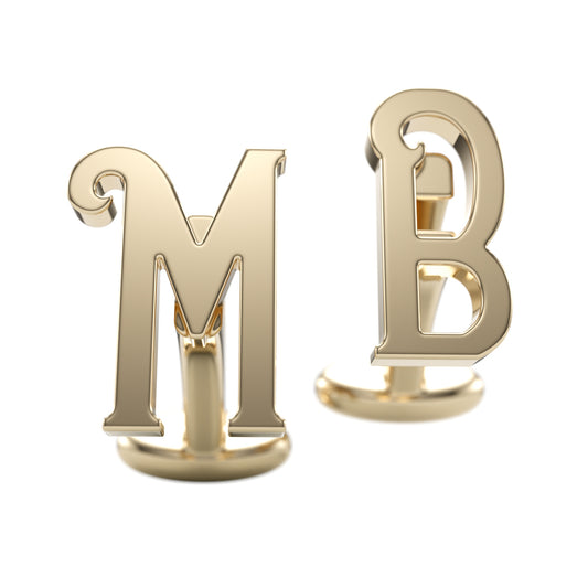 Initial cufflinks for French cuff