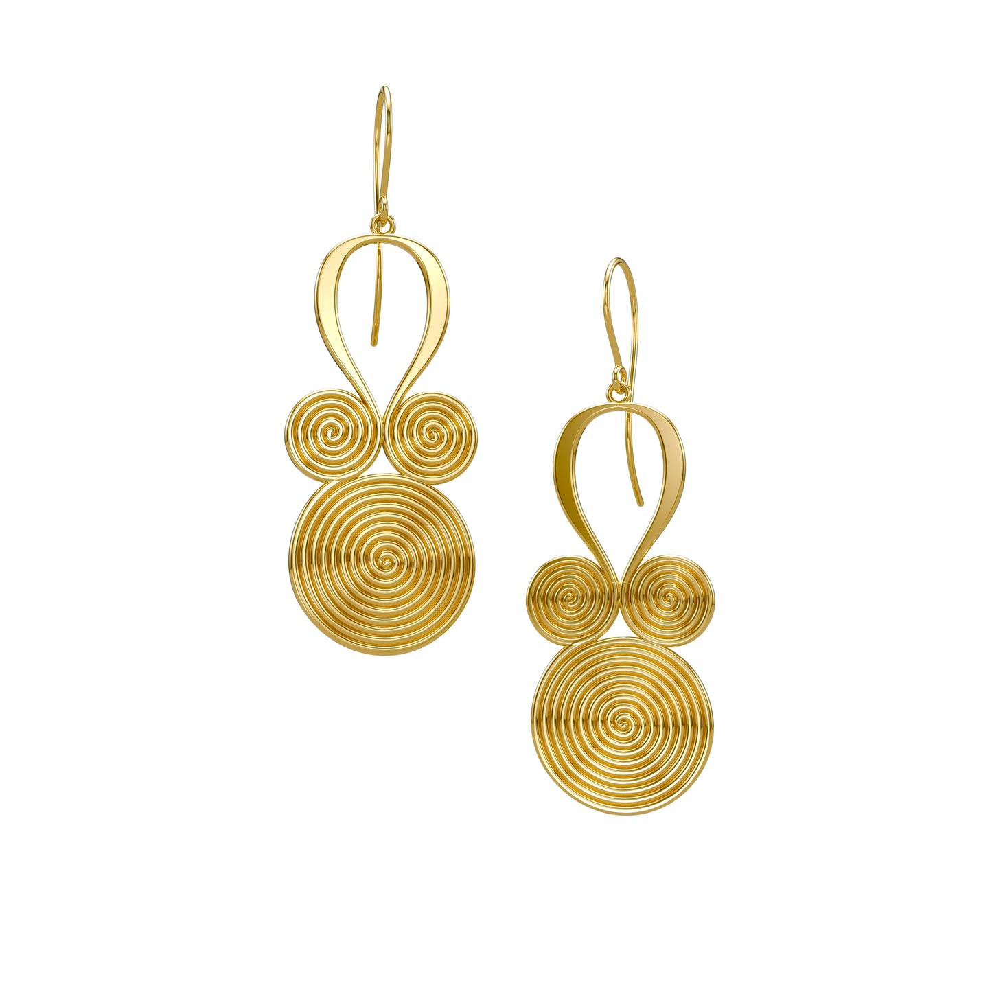Three Swirl Earring