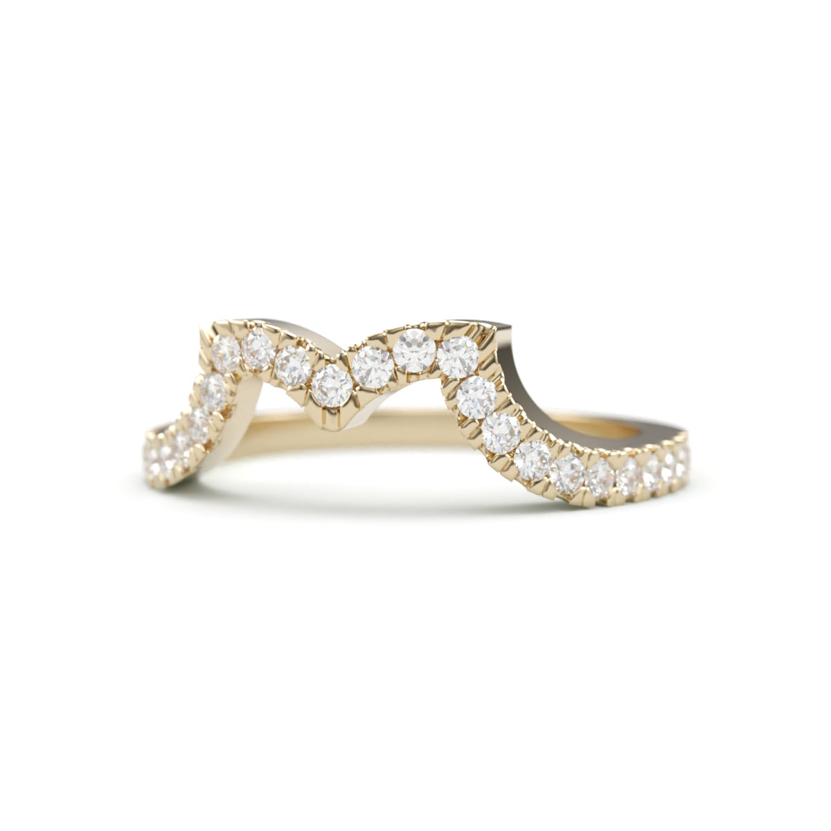 M Pave Diamond Wedding Band. 1.8 mm