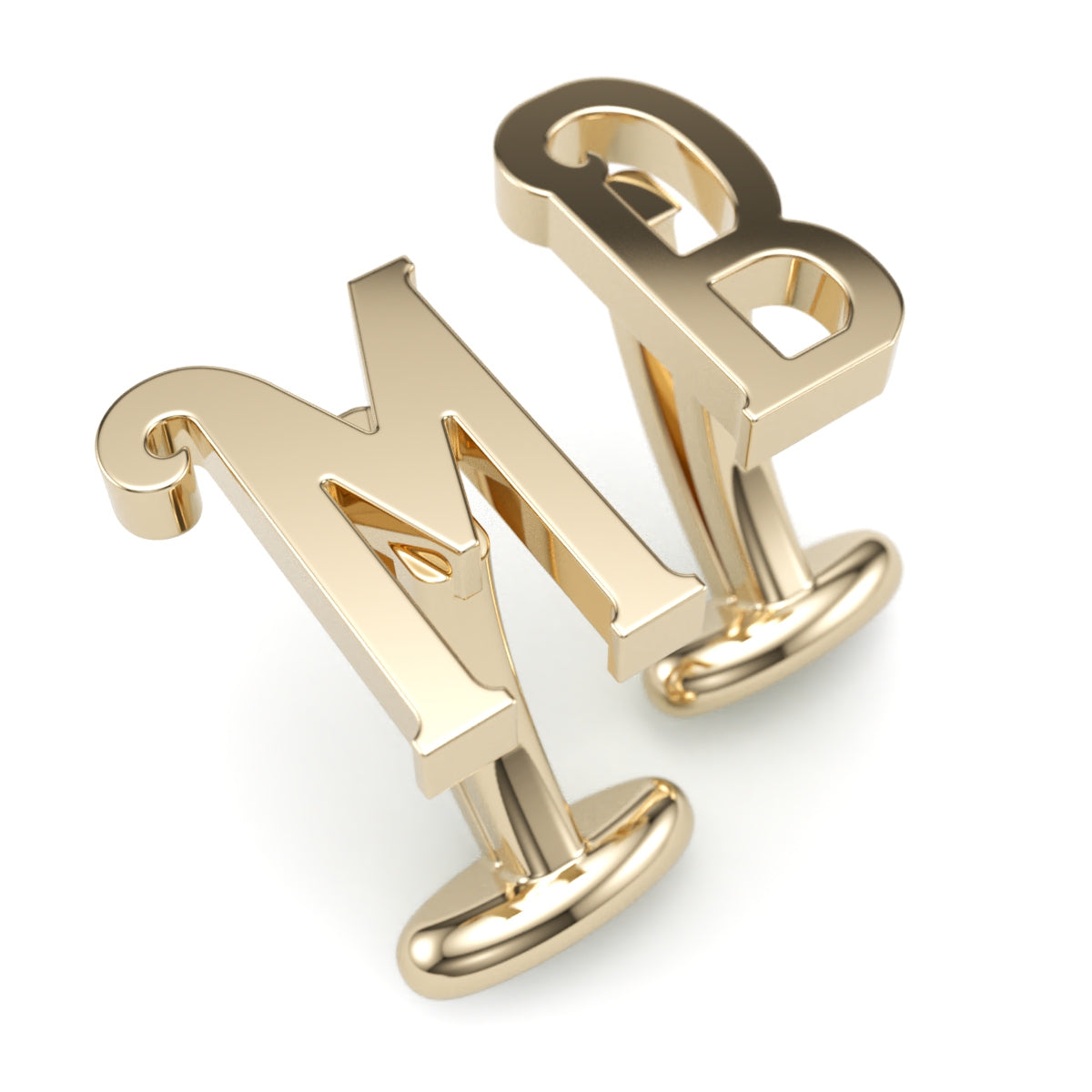 Initial cufflinks for French cuff