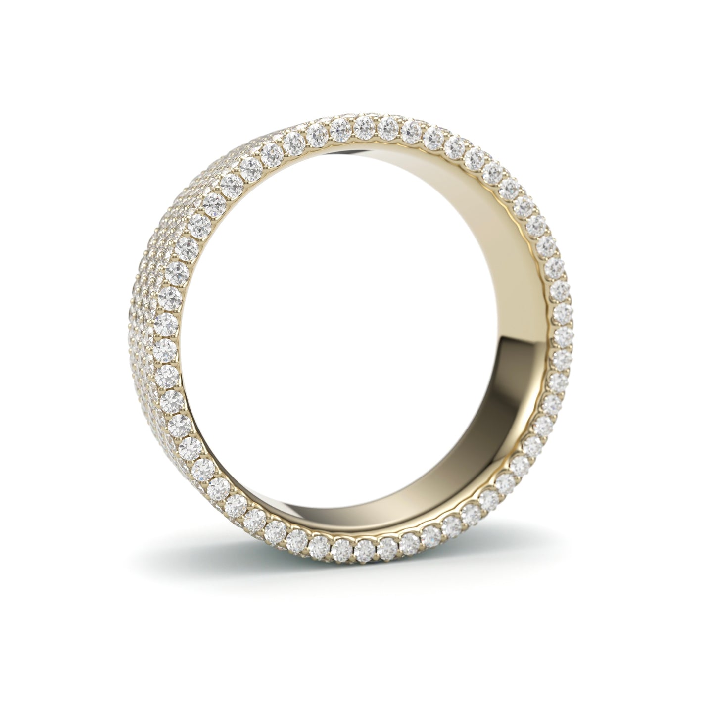 Full Eternity Diamond Cuffed Ring