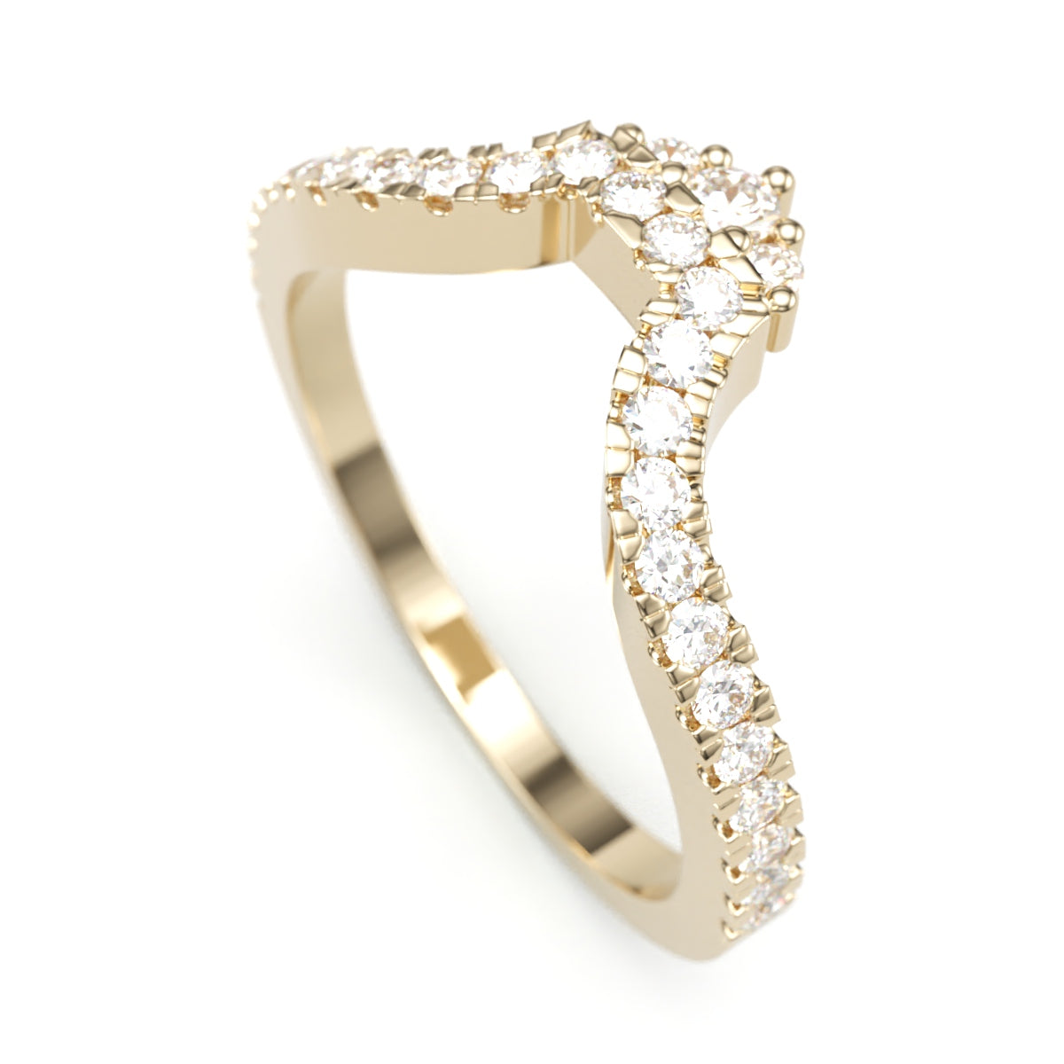 Royal Tiara Pave Diamond Wedding Band. 1.8 mm