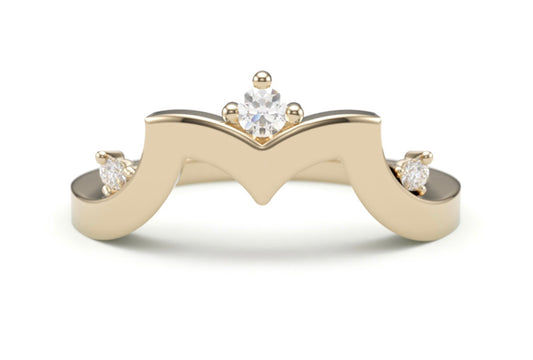 M Tiara Diamond Top Wedding Band. 1.8 mm