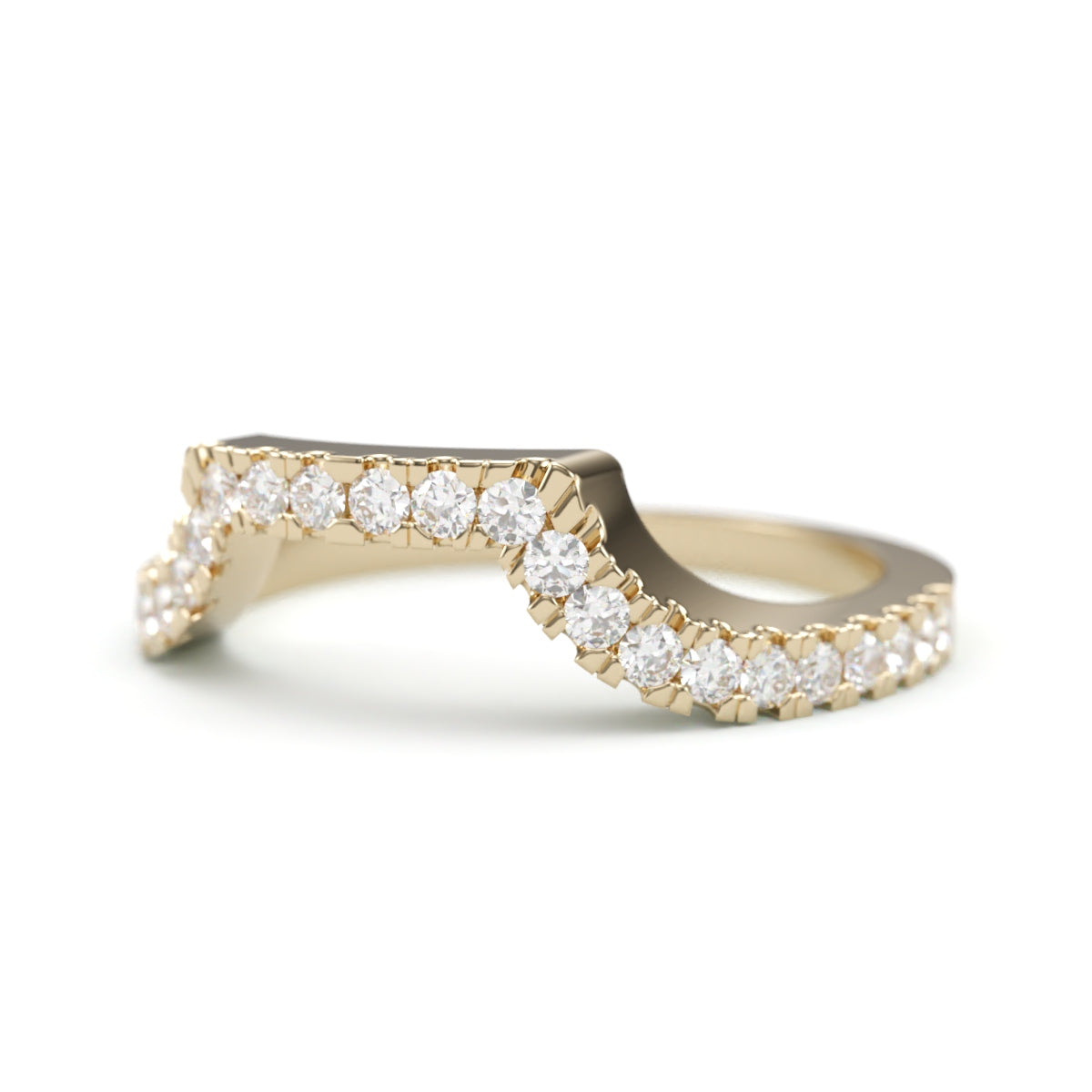 Platform Pave Diamond Wedding Band. 1.8 mm
