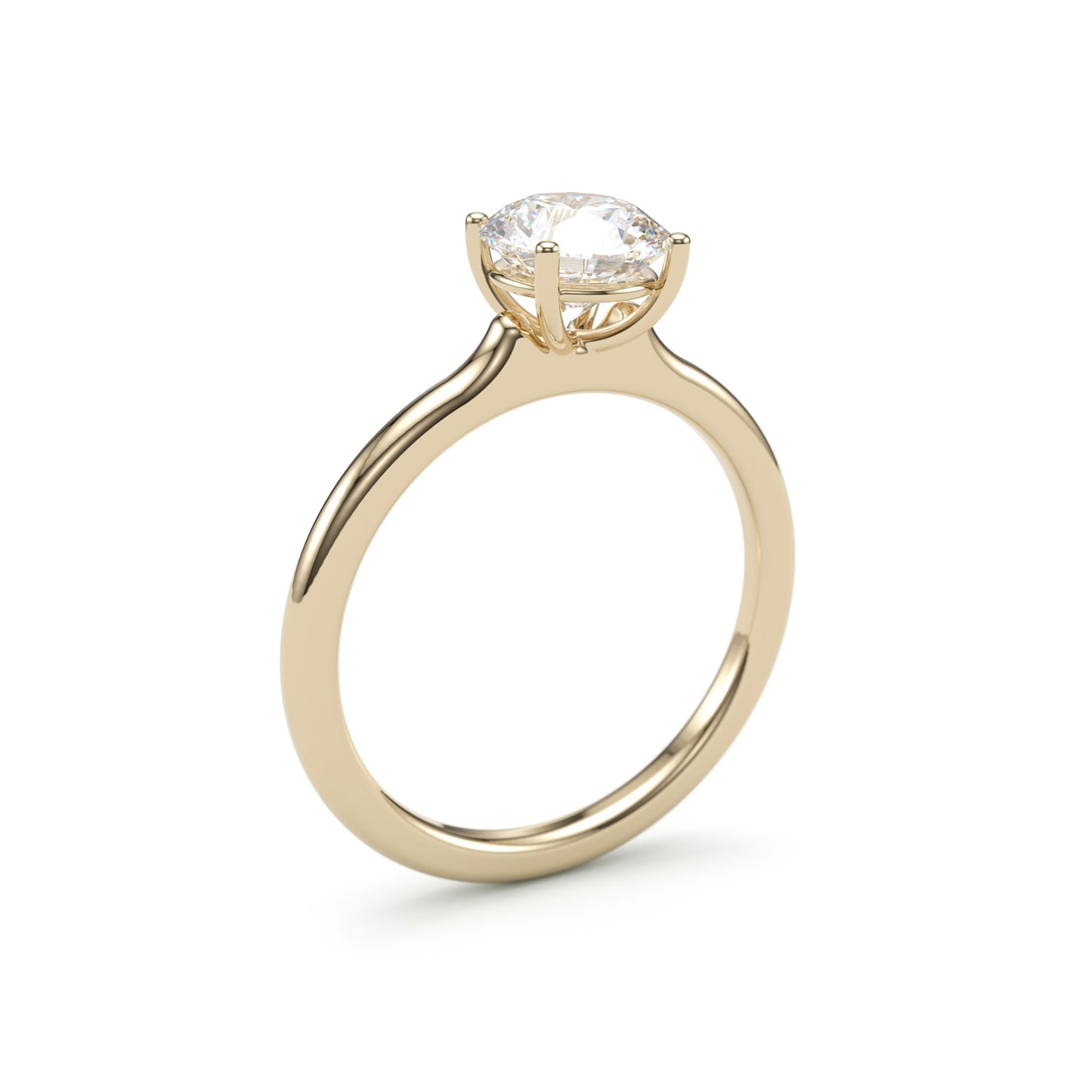 Classic Round Solitaire Engagement Ring.