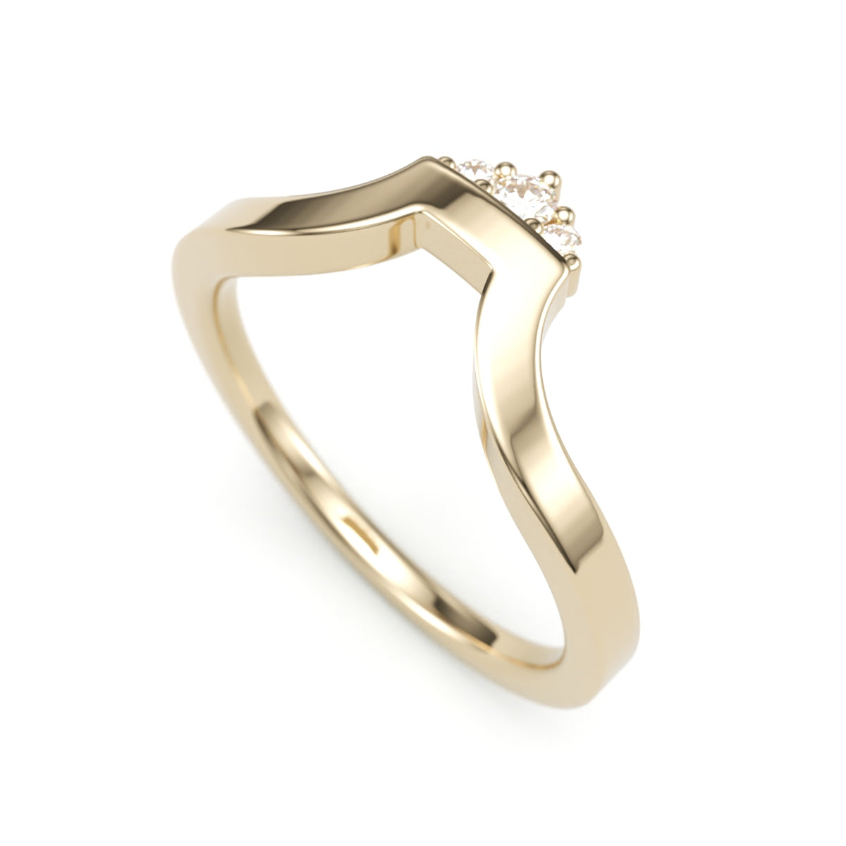 Royal Tiara Diamond Top Wedding Band. 1.8 mm