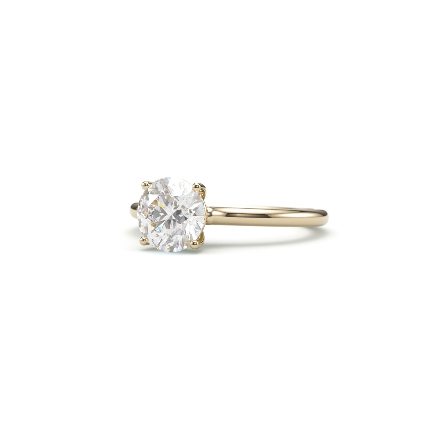 Classic Round Solitaire Engagement Ring.