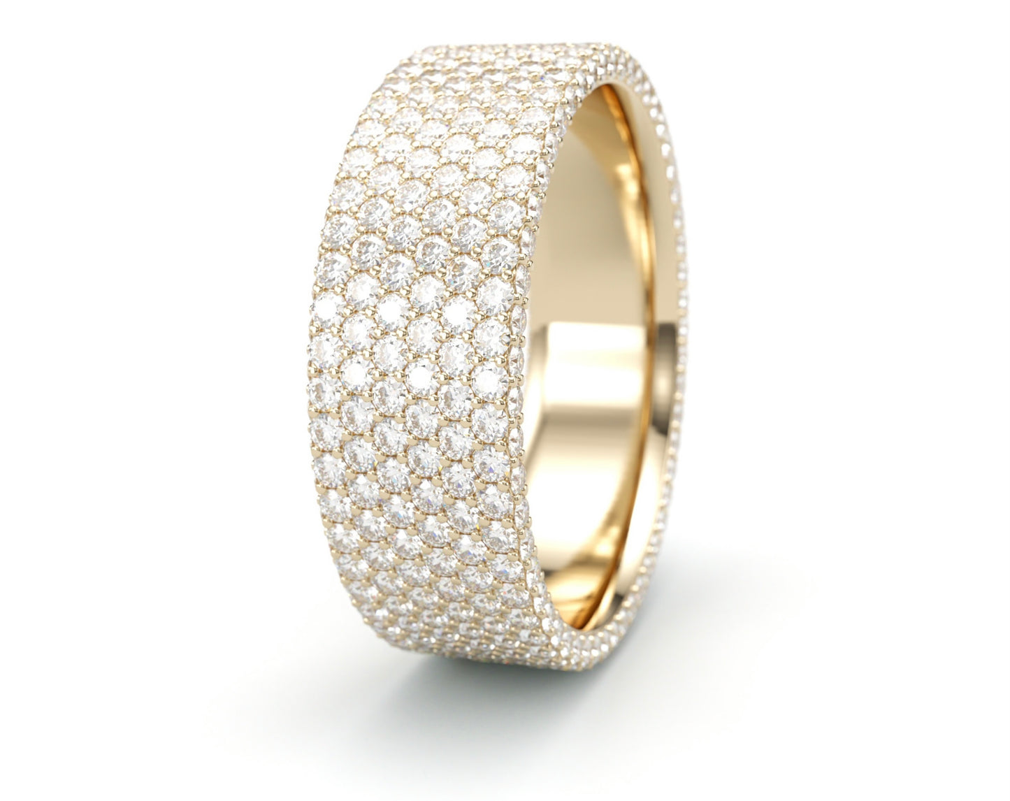 Full Eternity Diamond Cuffed Ring