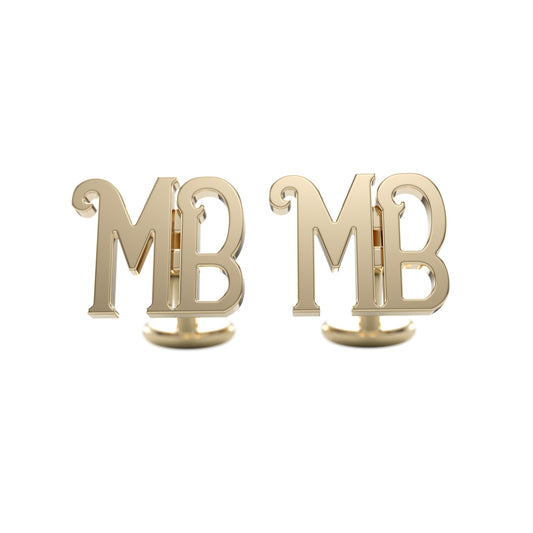 Initial cufflinks for French cuff