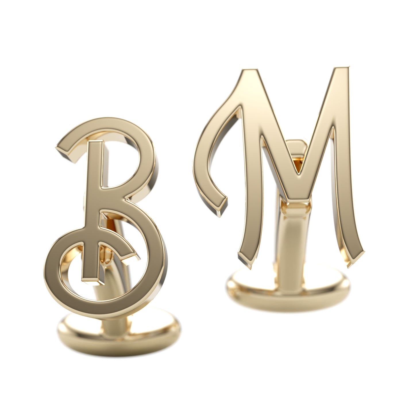 Initial cufflinks for French cuff