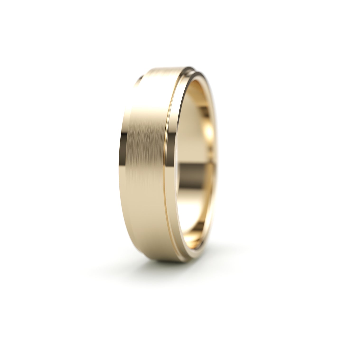 Polished Edge wedding band. 6mm