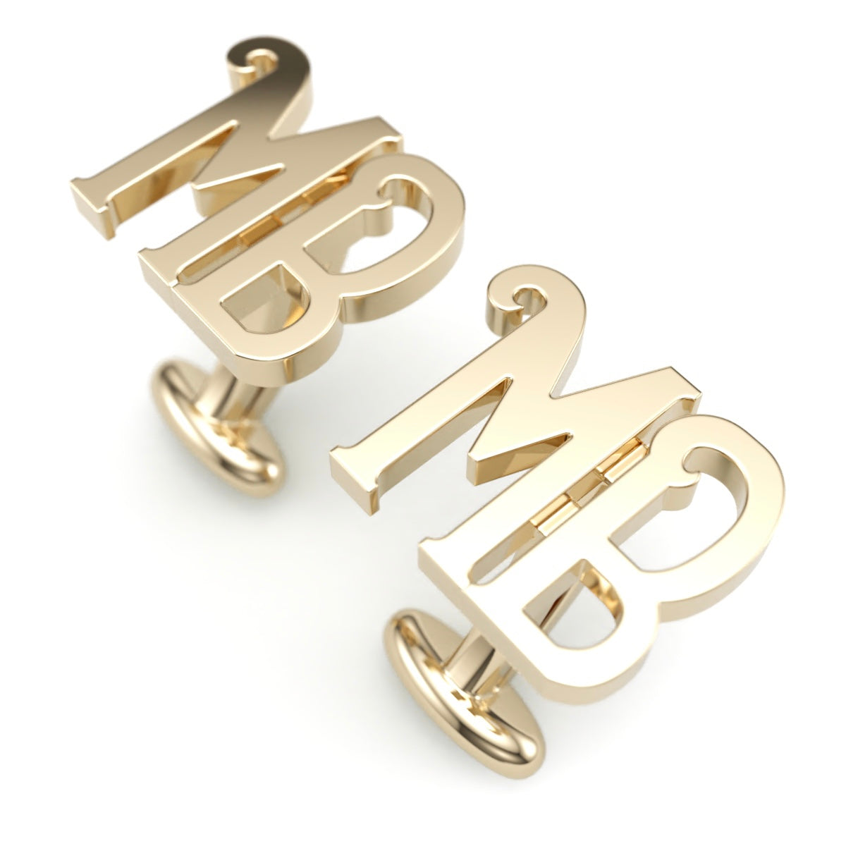 Initial cufflinks for French cuff