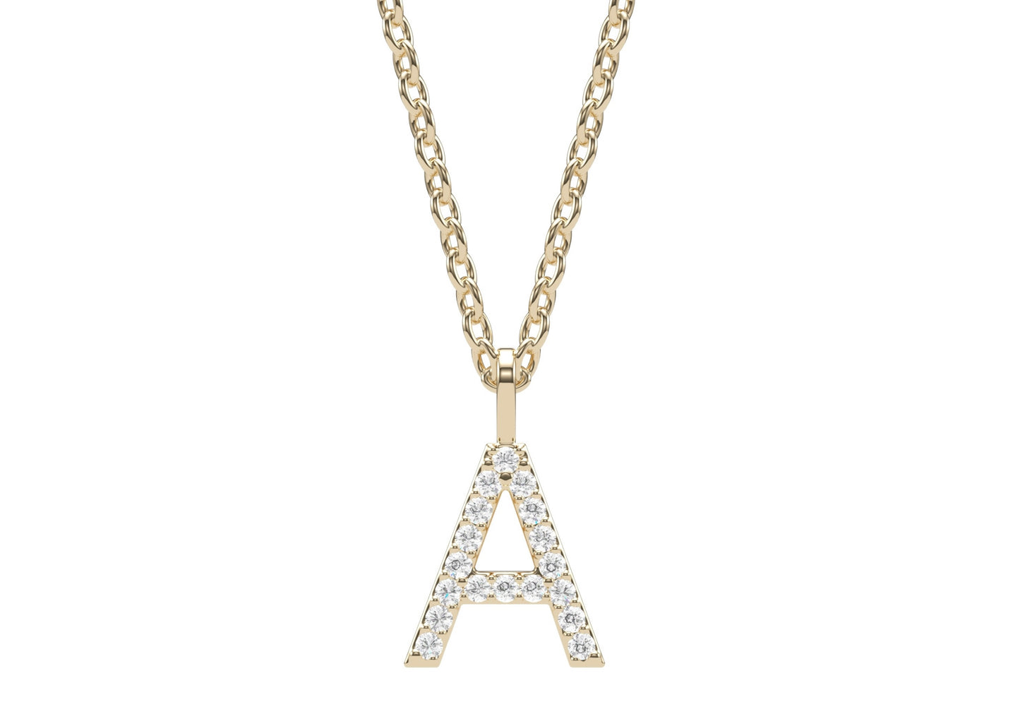 Diamond Initial Necklace
