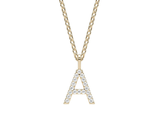 Diamond Initial Necklace