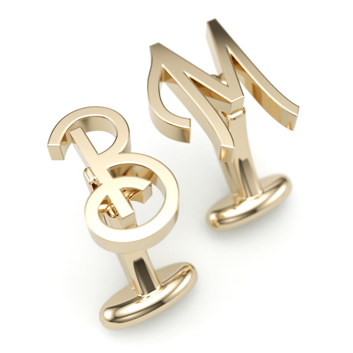 Initial cufflinks for French cuff