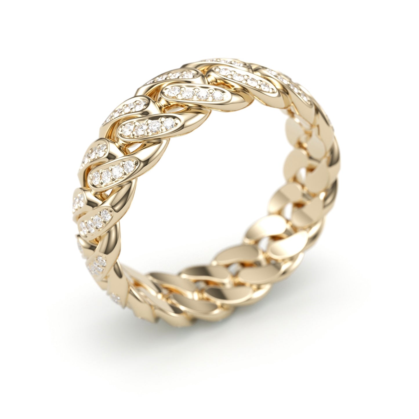 Cuban Eternity Diamond Ring.
