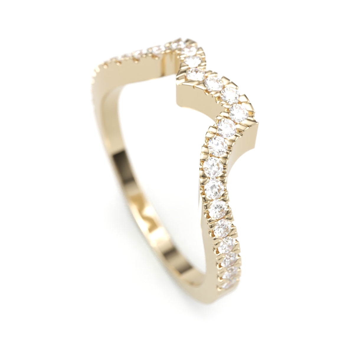 M Pave Diamond Wedding Band. 1.8 mm
