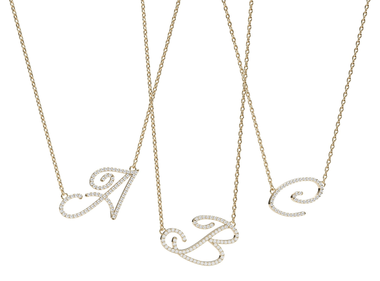 Diamond Initial Necklace