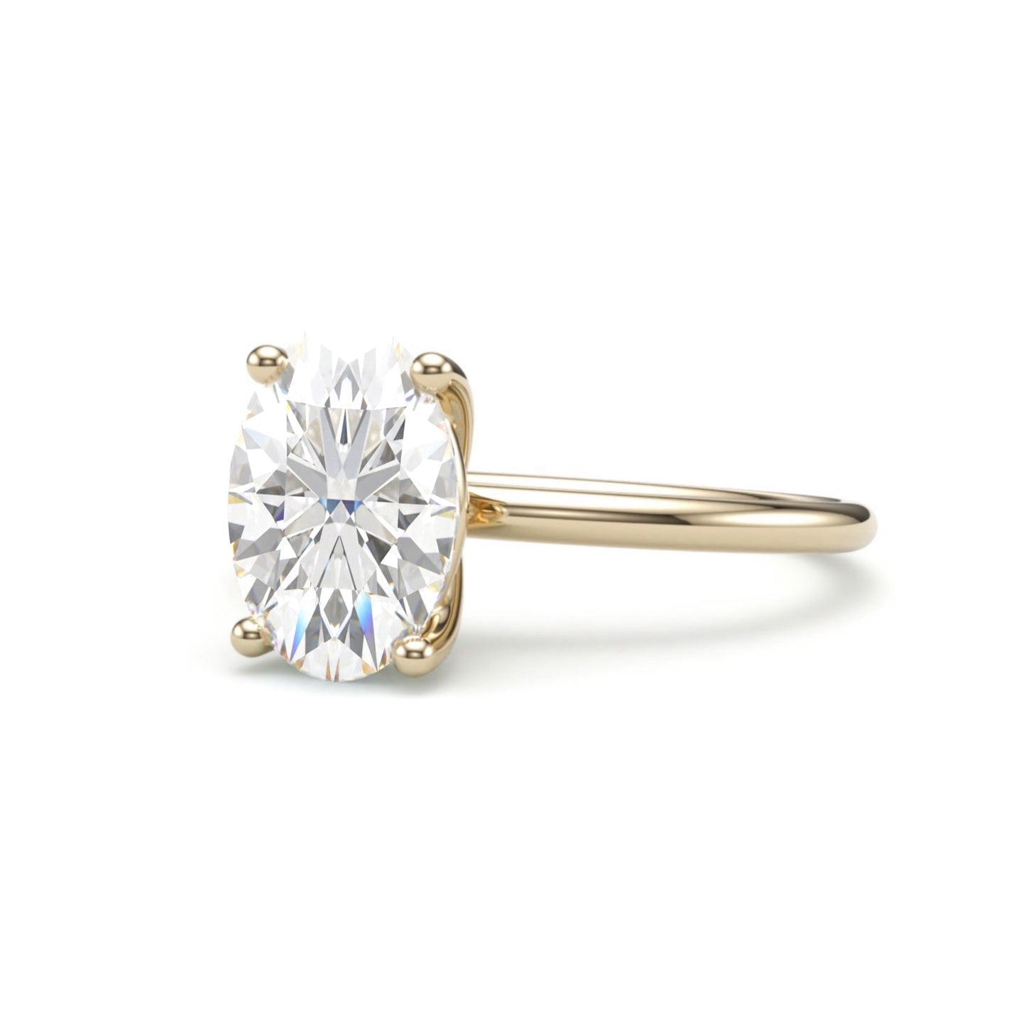Classic Oval Solitaire Engagement Ring.