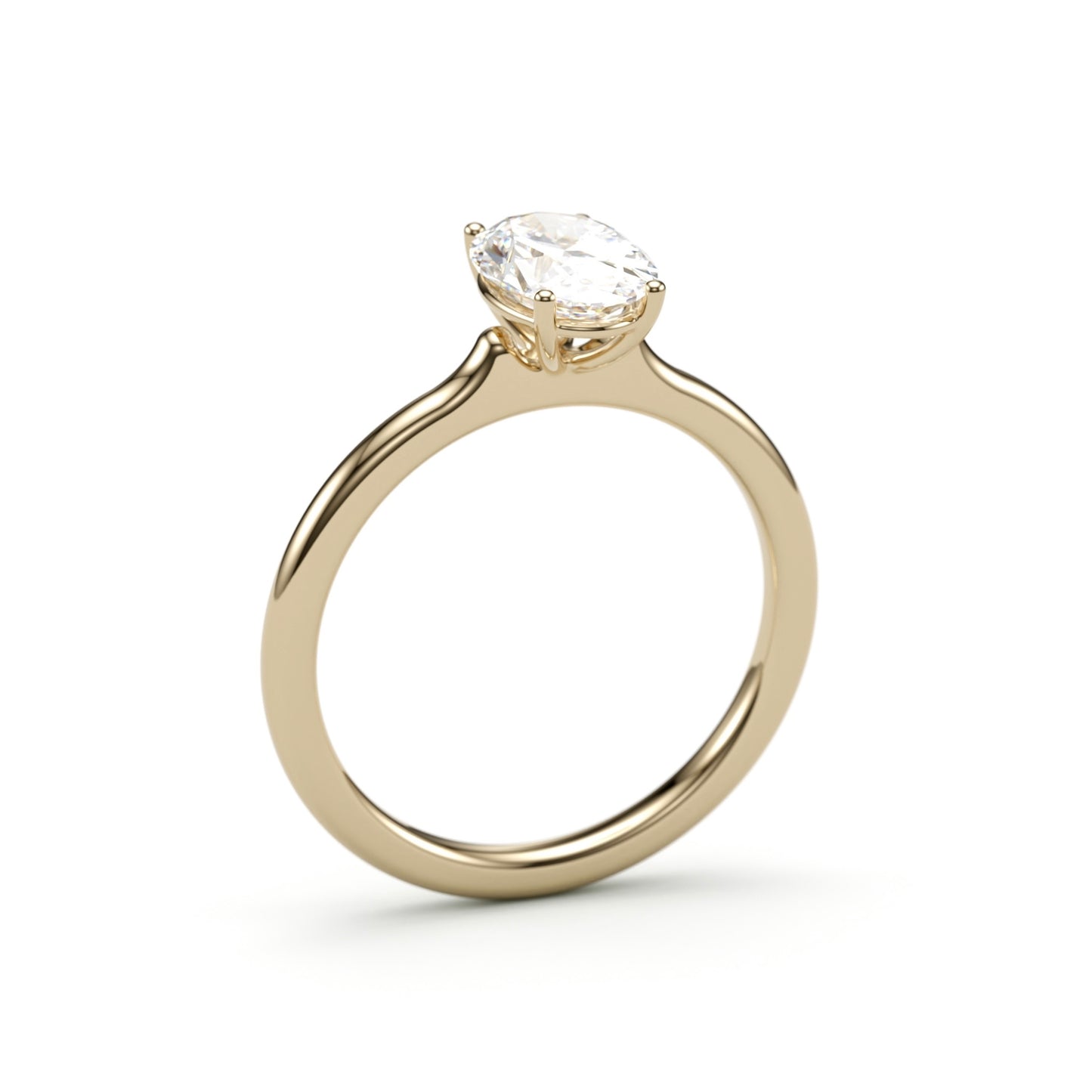 Classic Oval Solitaire Engagement Ring.