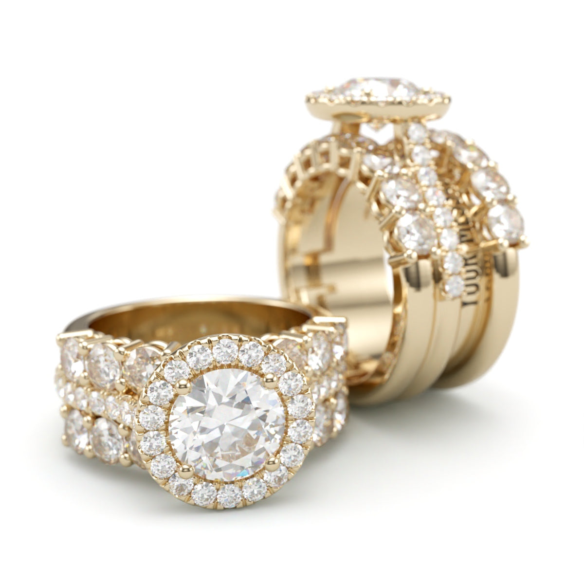 Personal Message Ring Round Halo