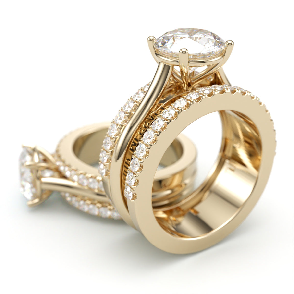 Personal Message Ring Gold Band.